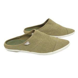 Sanuk Kat Nip Shoes Womens Size 6 Canvas Slip On Loafers Olive